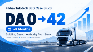 Rikhav Infotech SEO case study – Domain Authority 0 to 42