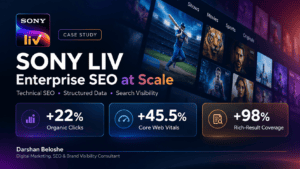 Sony LIV SEO case study showing enterprise SEO results