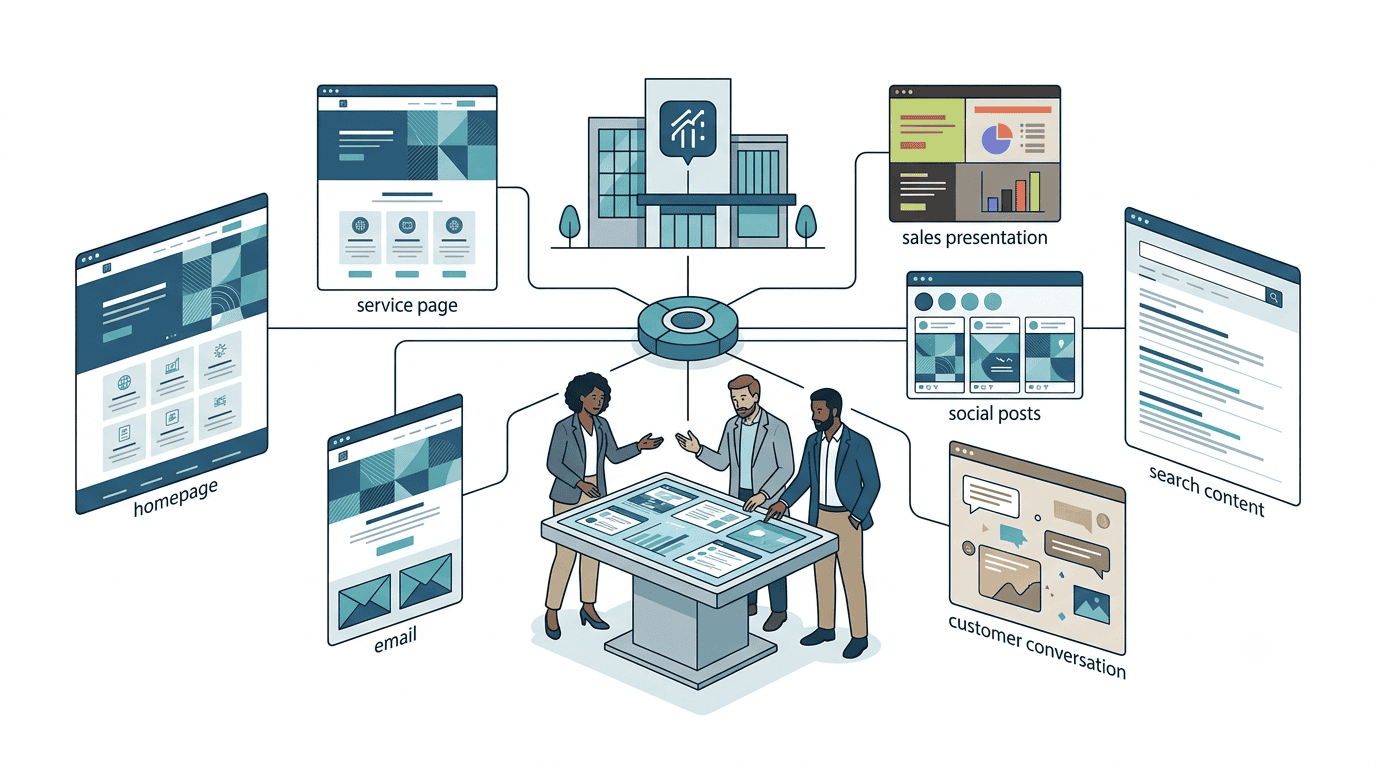 Reviewing brand consistency across website search social media and email