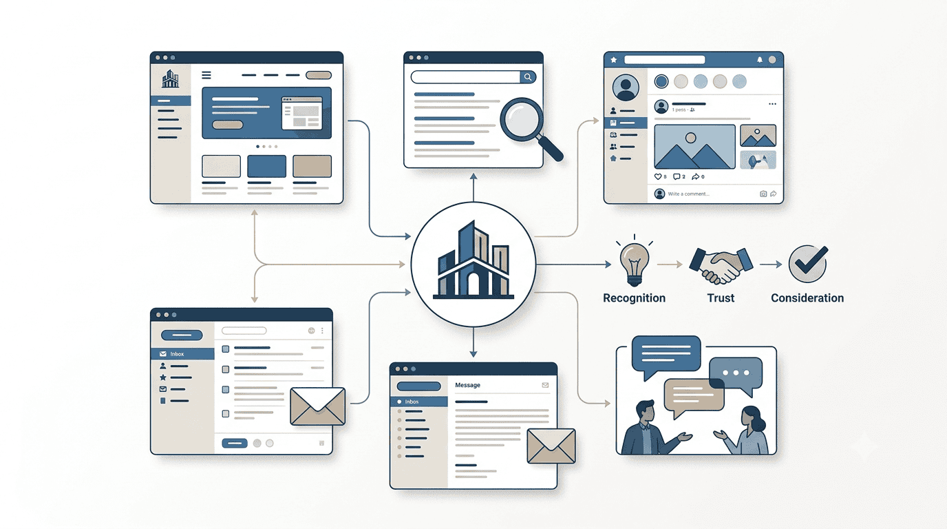 Small business brand recognition across connected digital channels